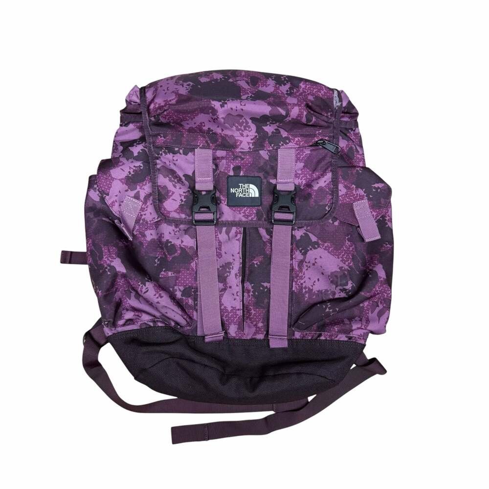 The North Face Purple Camo Print Flap-Top Rucksack Backpack